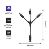 Konektor solarny Qoltec złącze MC4 | typ Y | 1000V | 30A | komplet