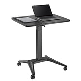 Biurko stolik mobilny na laptop Maclean MC-453B, czarne pneumatyczna regulacja wysokości 80x52cm 8kg max 109cm wys