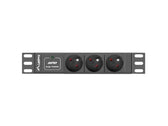 Listwa zasilająca Lanberg do szaf 10" 1U 16A PDU 3x PL 2m czarna