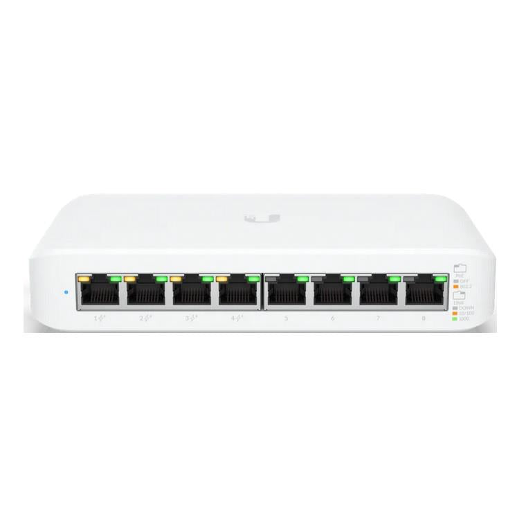 Switch zarządzalny UBIQUITI UniFi Switch Gen 2 (USW-LITE-8-POE-EU) 8x 10/100/1000Mb/s (4xPoE+)
