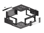 Szafa instalacyjna Lanberg rack wisząca 19" 4U 600 drzwi szklane czarna (złożona)