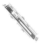 Szyld do elektrozaczepu Qoltec dwustronny prosty | Blacha zaczepowa | 250mm | Stal nierdzewna