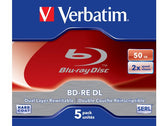 Płyty BD-RE DL Verbatim 2x 50GB (Jewel Case 5) Blu-Ray