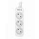 Przedłużacz KERG M02386 3-gniazdowy 10m 3×1,0mm2 H05VV-F 10A/250V biały