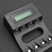 Ładowarka Qoltec do akumulatorków Ni-MH typu R03 AAA R6 AA | LCD | Kabel USB