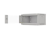 Szafa instalacyjna Rack wisząca 19" 4U 540x350 szara Drzwi przeszklone Lanberg (flat pack)