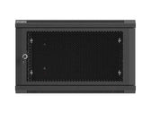 Szafa instalacyjna Rack Lanberg wisząca 19" 6U 600x600 czarna drzwi perforowane (flat pack)