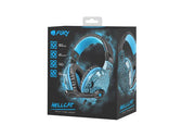 Słuchawki z mikrofonem Fury Hellcat LED Gaming czarno-niebieskie