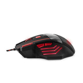Mysz przewodowa Esperanza MX201 Wolf optyczna Gaming 7D USB czarno-czerwona
