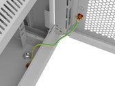 Szafa instalacyjna Rack Lanberg wisząca 19" 9U 600x600 szara drzwi perforowane (flat pack)