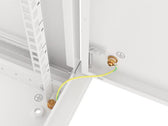 Szafa instalacyjna Rack wisząca 19" 12U 600x450 szara drzwi metalowe Lanberg (flat pack)