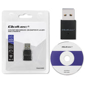 Karta sieciowa Qoltec Bezprzewodowy Ultra szybki mini adapter WiFi Standard AC | BT 4.0 USB | 600Mbps