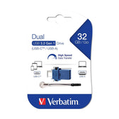 Pendrive Verbatim Store 'n' Go Dual 32GB USB-C/USB 3.0