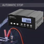 Ładowarka inteligentna Qoltec mikroprocesorowa 12V | 12.6V | 24V | Prostownik z funkcją naprawy do akumulatora AGM GEL LiFePO4 | LCD