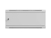 Szafa instalacyjna Rack Lanberg wisząca 19" 4U 600x450 szara drzwi metalowe (flat pack)