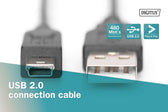 Kabel połączeniowy DIGITUS AK-300130-030-S USB2.0 Canon USB A/miniUSB B 3m