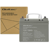 Akumulator AGM Qoltec 12V | 36Ah | max.540A