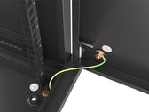 Szafa instalacyjna Rack wisząca 19" 9U 600x600 czarna drzwi metalowe Lanberg (flat pack)