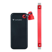 Dysk SSD zewnętrzny Verbatim Pocket SSD 2TB USB-C 3.2 Gen 2 czarny/czerwony