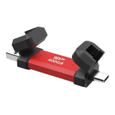 Dysk zewnętrzny SSD Silicon Power DS72 500GB USB-A USB-C (1050/850 MB/s) czerwony