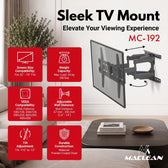 Uchwyt do TV Maclean MC-192 max VESA 400x400, 32-70", do 40kg, czarny, reg. pochyłu +12°~-12° i obrotu +60°~-60°