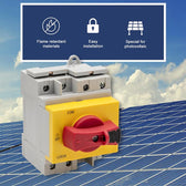 Rozłącznik izolacyjny Qoltec DC z funkcją blokady | wyłącznik główny | 1200V | 32A | 8kV | 4P