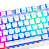 Klawiatura przewodowa Modecom Volcano LANPARTY RGB Gaming mechaniczna (Przełącznik BROWN OUTEMU) Pudding Edition