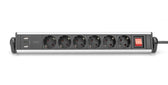 Listwa zasilająca DIGITUS biurowa 45° 6 gniazdowa 2xUSB-A 1xUSB-C (5V/3,4A) obrót 180° aluminiowa, z zaciskiem na blat