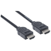 Kabel Manhattan HDMI-HDMI Ethernet 4K*30Hz ARC Ekranowany 1m czarny