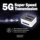 Stacja dokująca DIGITUS USB 3.0 Super Speed do 2x SSD/HDD 2.5/3.5"SATA III max. 2x20TB z funkcją klonowania