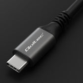 Kabel USB4 Qoltec USB-C PD 240W | Thunderbolt 3/4 | 4K | 40Gb/s | 1m | Czarny