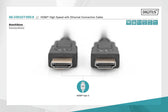 Kabel DIGITUS połączeniowy HDMI 1.4 High Speed Ethernet 4K30Hz UHD HDMI A/HDMI A M/M czarny 5m