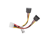 Kabel zasilający Lanberg Molex(M) -> 2x SATA(F) 0,15m
