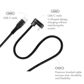 Kabel USB 2.0 LogiLink CU0191 USB-C - USB-C, M/M, kątowy, czarny, 2m