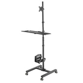 Stand, wózek, mobilne stanowisko komputerowe na kółkach Maclean MC-793 max 20kg max 17"-32" VESA: 75x75,100x100
