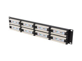 Patch panel Lanberg PPU5-2048-B 48 port 2U 19" kat.5e czarny