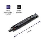 Konektor solarny Qoltec z bezpiecznikiem | złącze MC4 | 1000V | 30A