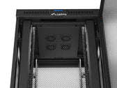 Szafa instalacyjna Rack Lanberg stojąca 19" 47U 800x800 czarna drzwi perforomowane LCD (flat pack)