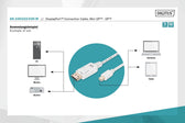Kabel DisplayPort DIGITUS DP/M-DPmini /M, 1.1a biały, 3m