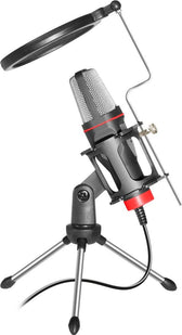 Mikrofon przewodowy Defender FORTE GMC 300 ze statywem STREAM strumieniowy