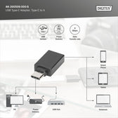 Adapter DIGITUS USB 3.0 SuperSpeed Typ USB C/USB A M/Ż czarny