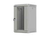 Szafa instalacyjna Rack Lanberg Wisząca 10" 9U 300x300 Drzwi Przeszklone (flat pack) Szara