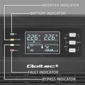 Zasilacz awaryjny UPS Qoltec 3kVA | 3000W | Power Factor 1.0 | LCD | EPO | USB | On-line