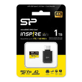 Karta pamięci Silicon Power Inspire microSDXC 1TB V30 UHS-I U3 A2 170/160 MB/s TLC + czytnik C200