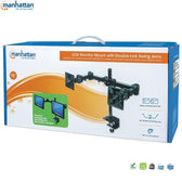 Uchwyt biurkowy Manhattan 13"-24", 2x6kg 2 monitory, regulowany