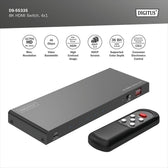Przełącznik/Switch DIGITUS HDMI 4x1, 8K/60Hz (4:4:4) z HDR, 48 Gbps, HDCP 2.3, Toslink / Stereo , EDID
