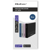 Obudowa/kieszeń Qoltec na dysk SSD HDD 2.5" | SATA | USB 3.0 | Super speed 5Gb/s | 2TB | Niebieski