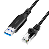 Kabel adapter LogiLink CU0402 Ethernet USB 3.0, A/M do RJ45/M, aktywny, 2 m