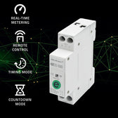 Przekaźnik Qoltec 63A na szynę DIN z licznikiem energii elektyrcznej | eWeLink od Sonoff | Wi-Fi | Dioda LED