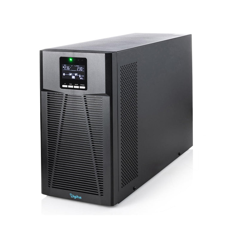 Zasilacz awaryjny UPS DIGITUS Online Tower 19" LCD 3000VA/3000W 6x12V/9Ah 8xC13 1xC19 1xC14 USB RS232 RJ45